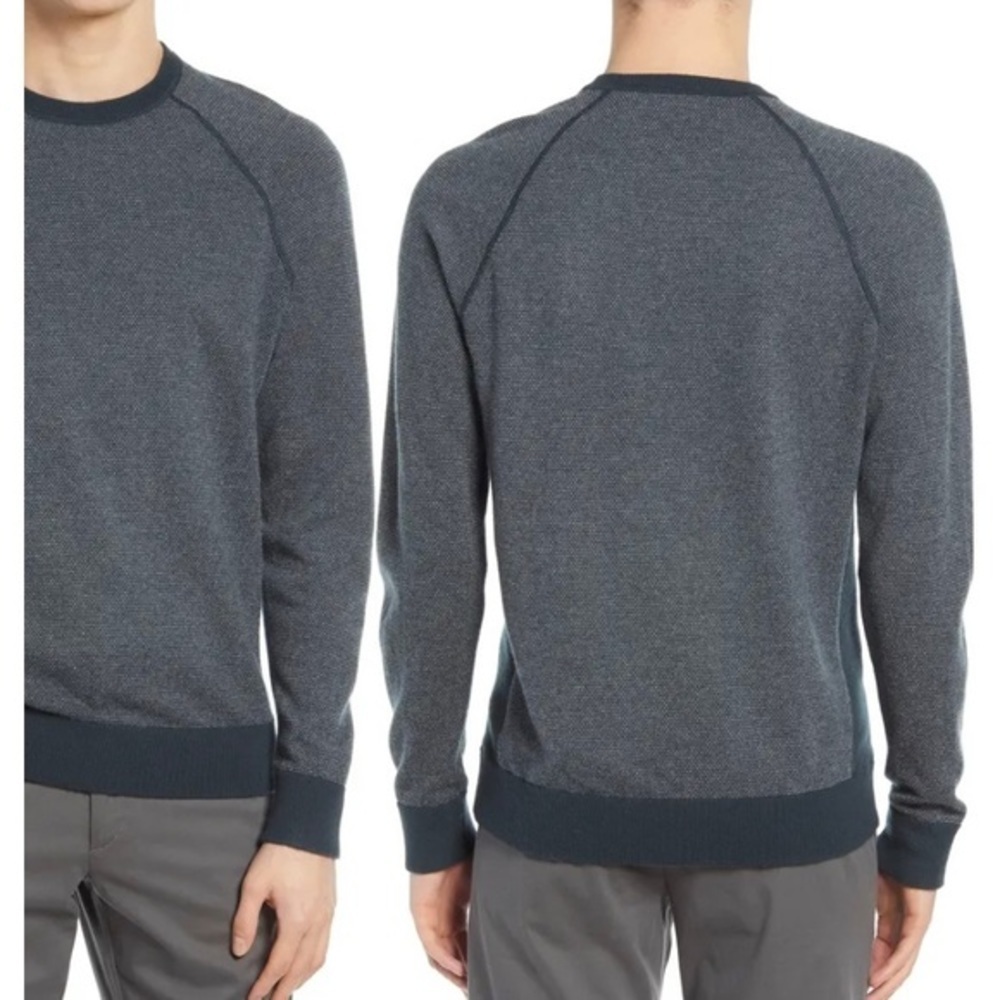VINCE Bird's Eye Stitch Wool & Cashmere Sweater - Picture 2 of 10